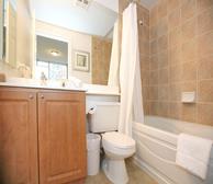 Master Bathroom Soaker Tub Fully Furnished Apartment Suite Markham