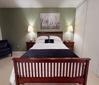 Principal Bedroom Queen Mattress Fully Furnished Apartment Suite Ottawa