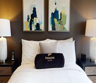 Principal Bedroom Queen Mattress Fully Furnished Apartment Suite Downtown Toronto