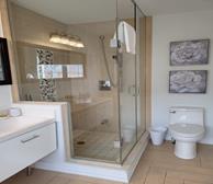 Principal Bathroom Walk In Shower Fully Furnished Apartment Suite Markham