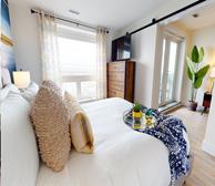 4 Primary Bedroom Queen Mattress Fully Furnished Short Term Apartment Rental Halifax NS