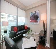 Living Room Free WiFi Fully Furnished Apartment Suite Toronto