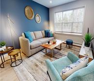 Living Room Temporary Housing Bedford Fully Furnished Short-Term Rental Townhouse Bedford NS