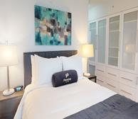 Principal Bedroom Queen Mattress Fully Furnished Apartment Suite Markham