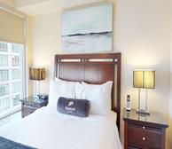 Principal Bedroom Queen Mattress Fully Furnished Apartment Suite Toronto
