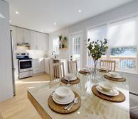 3 Dining Room Living Room Open Concept Kitchen Fully Furnished Apartment Suite Bedford NS