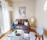 Living Room Free WiFi Fully Furnished Apartment Suite Burlington