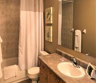 Master Bathroom Soaker Tub Fully Furnished Apartment Suite Mississauga