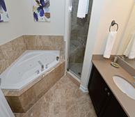 Master Bathroom Soaker Tub Fully Furnished Apartment Suite Pickering