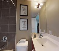 Master Bathroom Soaker Tub Fully Furnished Apartment Suite Mississauga