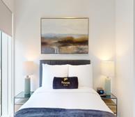 Principal Bedroom Queen Mattress Fully Furnished Apartment Suite Downtown Toronto