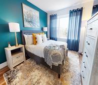 4 Primary Bedroom Queen Mattress Fully Furnished Short Term Apartment Rental Halifax NS