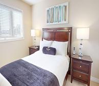 Principal Bedroom Queen Mattress Fully Furnished Apartment Suite Burlington