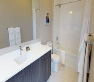 Master Bathroom Soaker Tub Fully Furnished Apartment Suite Oakville