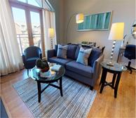 Open Space Living Room Dining Room and Kitchen Fully Furnished Apartment Suite Halifax NS