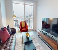 Living Room Free WiFi Fully Furnished Apartment Suite Gatineau