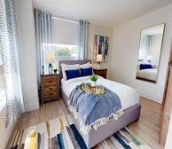 15 Primary Bedroom Queen Mattress Fully Furnished Short Term Apartment Rental Halifax NS
