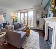 Living Room Free WiFi Fully Furnished Apartment Harbour View Suite Bishop's Landing Halifax NS