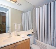 Master Bathroom Soaker Tub Fully Furnished Apartment Suite North York