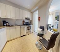 Kitchen with small dining area