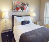 Principal Bedroom Queen Mattress Fully Furnished Apartment Suite Mississauga