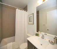 Master Bathroom Soaker Tub Fully Furnished Apartment Suite North York