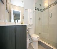 Master Bathroom Walk in Shower Fully Furnished Apartment Suite Woodbridge Vaughan 610