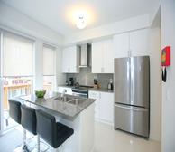 Kitchen Fully Equipped Five Appliances Stainless Steel Maple
